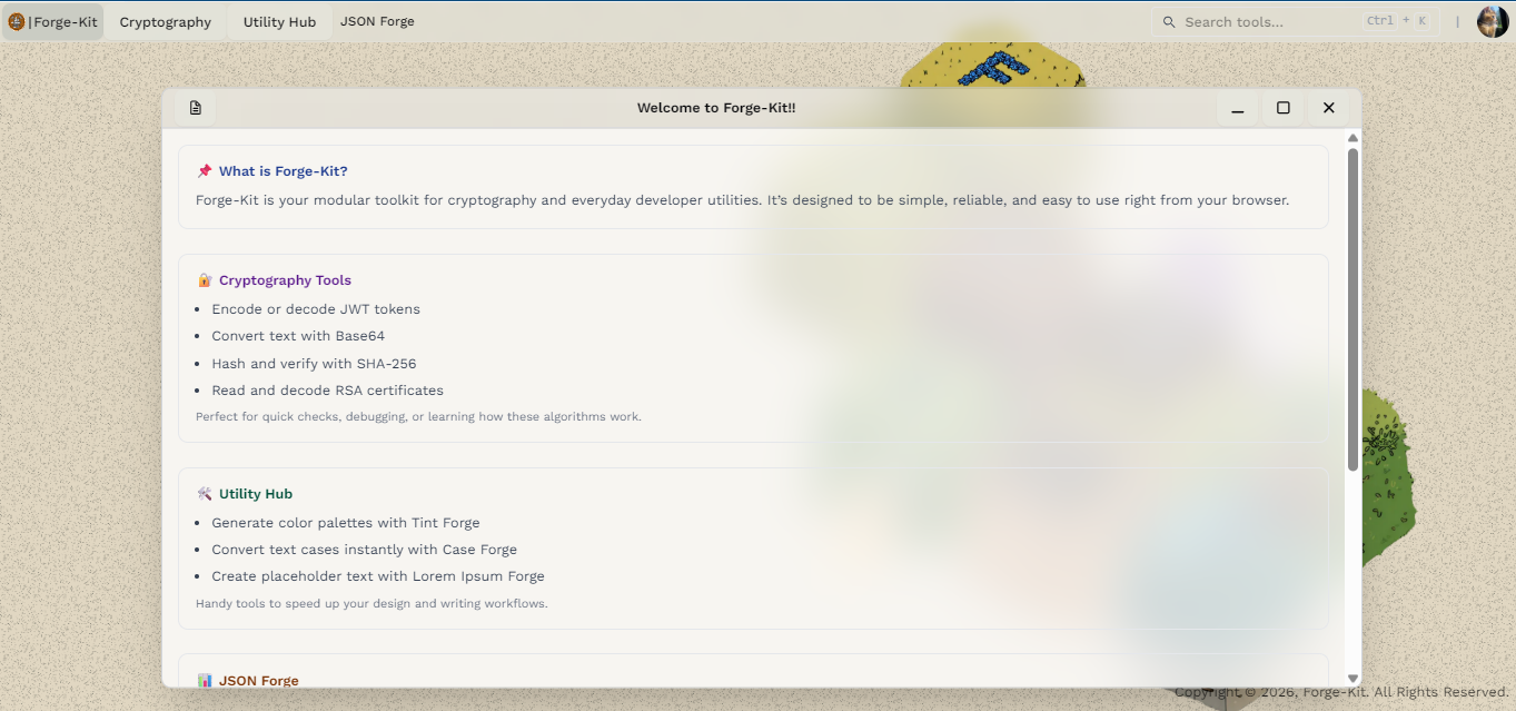🛠️ Forge-Kit: A Modular Toolkit for Developers & Designers
